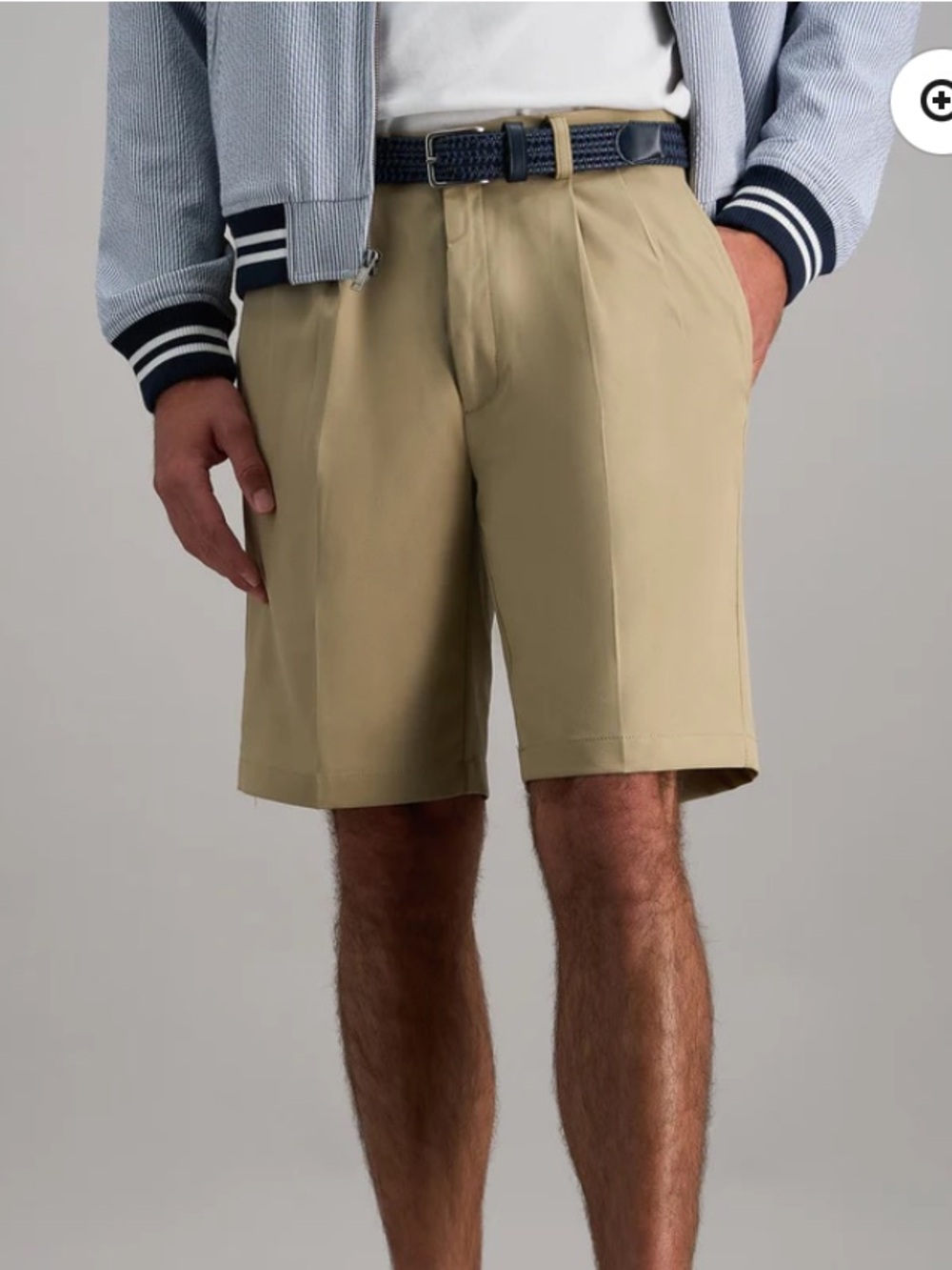 Haggar NEW Men's Cool 18 Pro Shorts Straight Fit Pleat Front Sz 48 Big And Tall - Picture 1 of 12